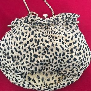 Vintage Leopard Mini Pouch Bag